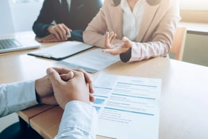 Meeting at a table