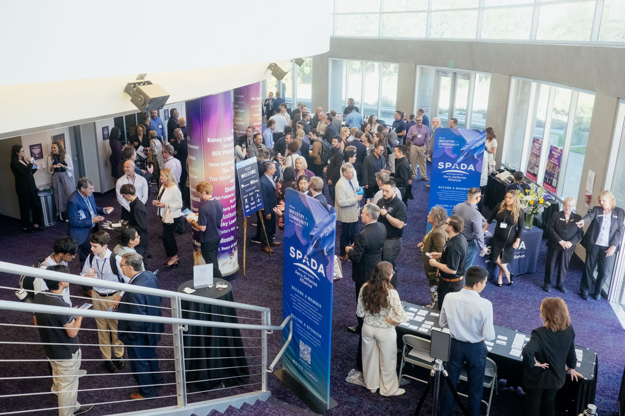 SPADA Launch Event lobby photo of guests networking at the Santa Clarita Performing Arts Center.